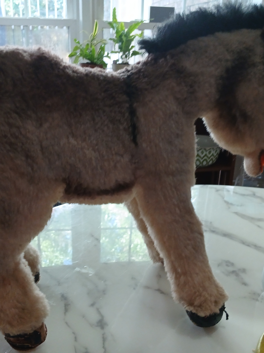 Steiff Plush Brown Stuffed Horse for Kids - 1950s